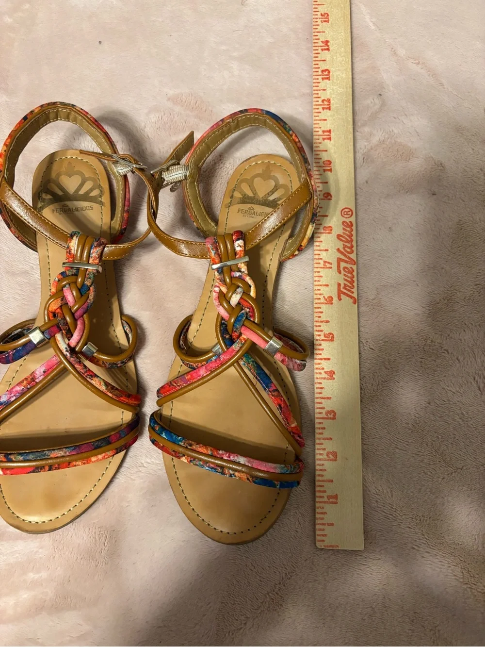 Fergalicious by Fergie Multicolor Strappy Sandals Women’s Size 7.5